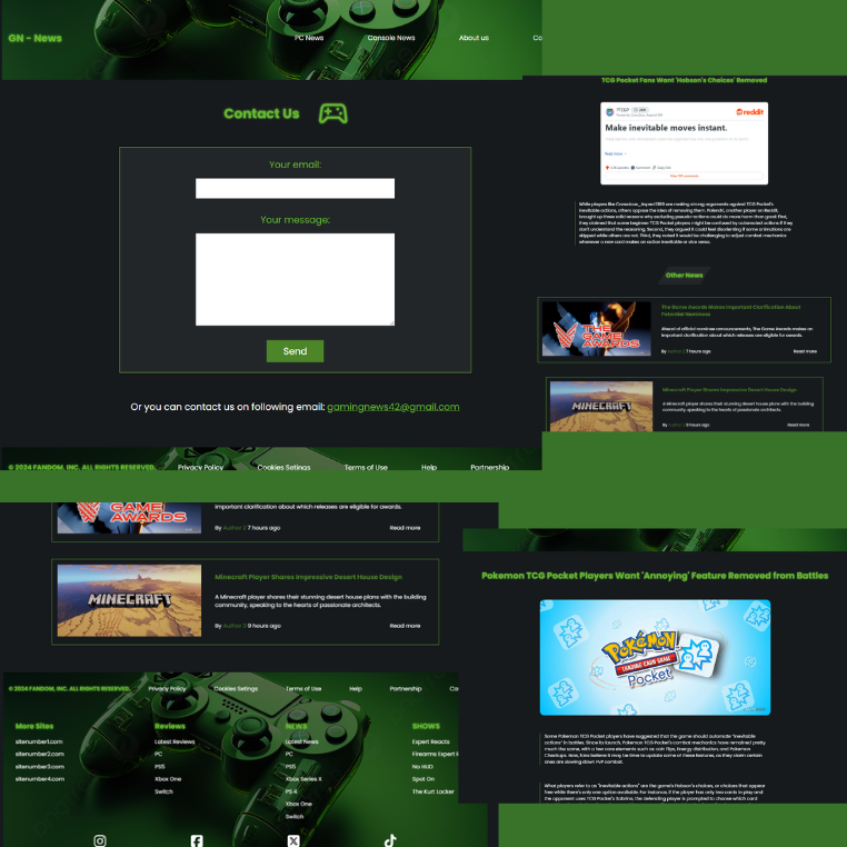 website screenshot